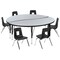 Flash Furniture 60" Circle Wave Grey Table Set-12" Stack Chairs XU-GRP-12CH-A60-HCIRC-GY-T-P-GG - alternate 7